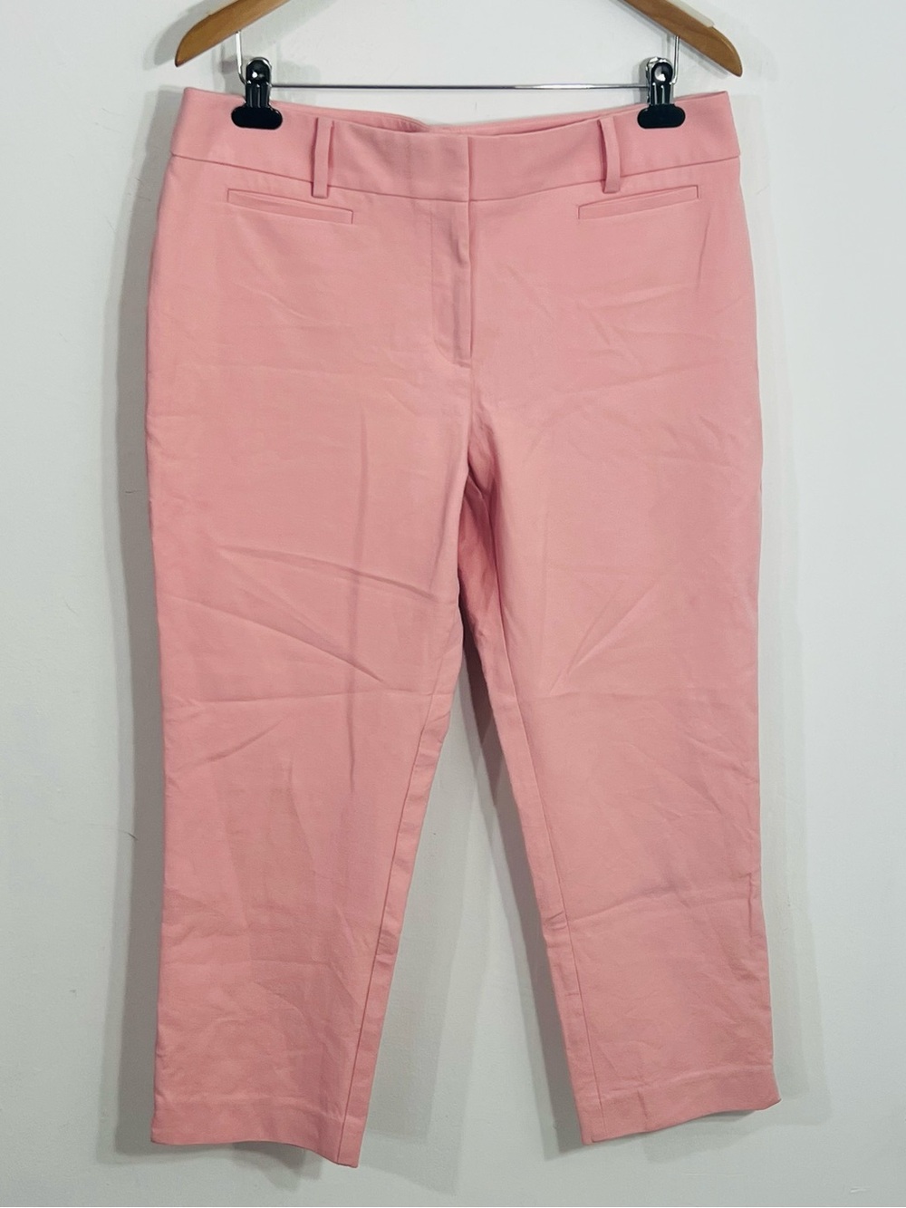 Ann Taylor LOFT Julie Pink The Rivera Pant Cropped Casual Size 12 Feminine